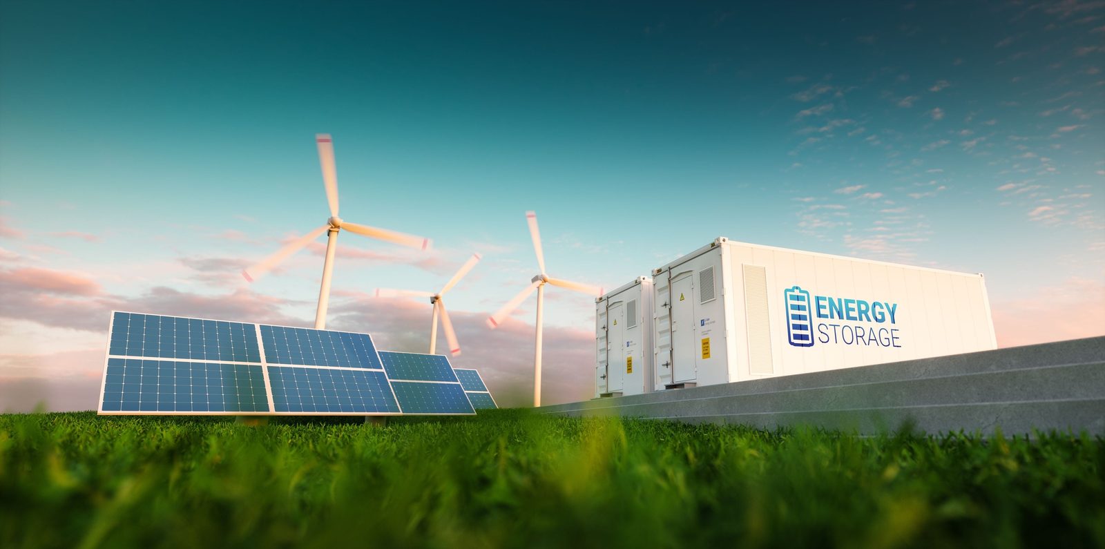 High-efficiency battery storage container